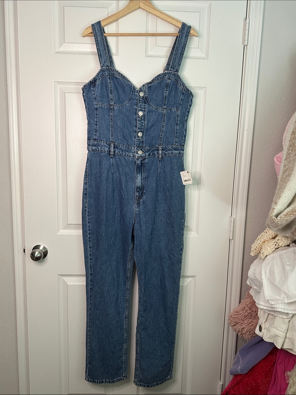 Free People Bustier Overalls